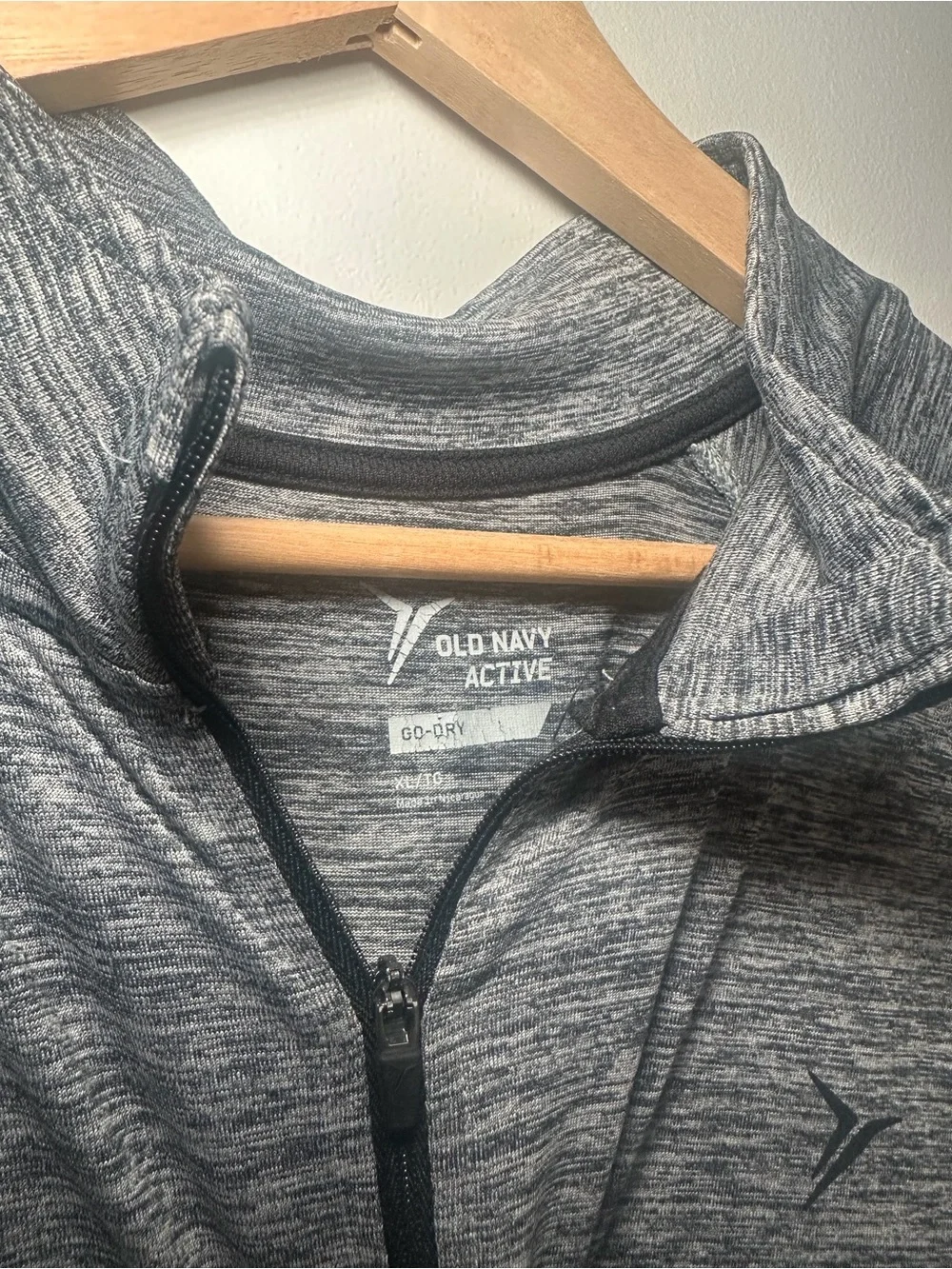 Old Navy Active Go-Dry 1/4 Zip Pullover Gray Space Dye XL
